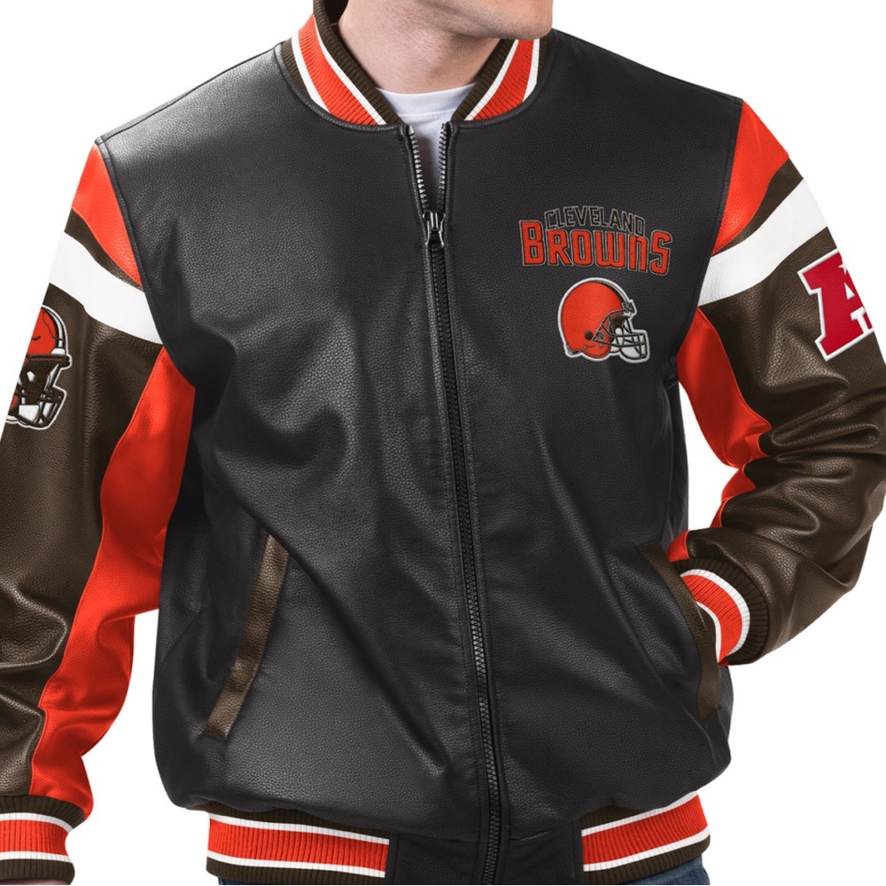 Fanatics Black and Orange Bomber Jacket